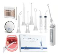 Electric Tonsil Stone Remover Vacuum USB Rechargeable, 3 Suction Levels Tonsil Removal Kit LED Light with 5X Magnifying Mirror Cotton Swab Oral Irrigator Tongue Depressor(009)