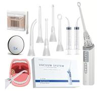 Electric Tonsil Stone Remover Vacuum USB Rechargeable, 3 Suction Levels Tonsil Removal Kit LED Light with 5X Magnifying Mirror Cotton Swab Oral Irrigator Tongue Depressor(008)