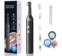 Electric Tooth Polisher Stain Plaque Remover for Teeth, Teeth Cleaning Plaque Removal for Yellow Teeth, Tooth Cleaner Dental Tools Plaque Remover Teeth Polisher with 5 Brush Heads & 3 Toothpaste