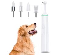 Electric Tooth Polisher, Teeth Stain Plaque Scraper Tartar Removal Cleaning Pet Tooth Cleaner Eraser Polisher with 4 Polishing Heads, 3 Working Modes, 2 Power Supply Modes(Battery Type Green Set)