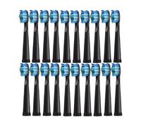 Electric Toothbrush Accessory Toothbrush Head. Compatible for SEAGO SG910/507/958/515/949/575/551(Black 20pcs)