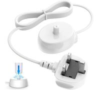 Electric Toothbrush Charger for Braun O-ral B, UK Plug Inductive Electric Toothbrush Charger Replacement Base Compatible with Braun Oral B Type 3757 Charging Base Travel Toothbrushes Charging Adapter