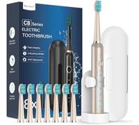 Electric Toothbrush for Adults and Kids, Sonic Toothbrushes with 8 Brush Heads and Travel Case Toothbrush Holder