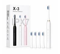 Electric Toothbrush for Sensitive Teeth & Gums, Rechargeable Sonic Toothbrush, 6 Cleaning Modes, IPX7 Waterproof, Smart 2-Minute Timer, Soft Bristles, 4 Replacement Brush Heads, White
