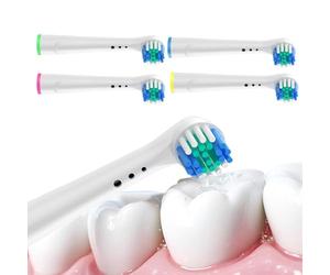 Electric Toothbrush Head - 4 Pieces with Bristles for Travel Accessories | Replacement for Brush and Removal of Accumulation | For Home Bedroom Apartment Bathroom