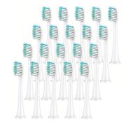 Electric Toothbrush Head, Replaceable Sonic Electric Toothbrush Head, Suitable Compatible for Philips Sonicare's Electric Replaceable Brush(White 20pcs)