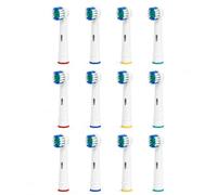 Electric Toothbrush Heads Compatible with Oral-B, 12 Pack, Replacement Round Brush Head Refills for Vitality, Pro, Smart, Genius, Triumph and Professional Care, Not for iO or Pulsonic