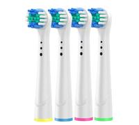 Electric Toothbrush Heads, Rotating Replacement I/O Soft Bristles Round Head, Provides Clean Compared to Manual Brush, 4-Pack.