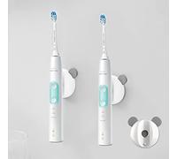Electric Toothbrush Holder Bathroom Organizer, Adhesive Wall Mounted Magnetic Toothbrush Holder Stand for All Kinds of E-Toothbrush Automatically Organizer for Bathroom Decor White 2Pack