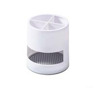 Electric Toothbrush Holder Toothpaste Stand Plastic Storage Organizer Ventilated Mould-Proof Multi-Purpose Organiser Toothbrush Stands for Bathroom Storage(White)