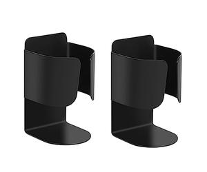 Electric Toothbrush Holder Wall Mount, 304 Stainless Steel Self-Adhesive Bathroom Organizer for Electric Toothbrush, Toothpaste & Face Wash-Space Saving, Waterproof, Holds Up to 10lbs (2 Pack, Black)