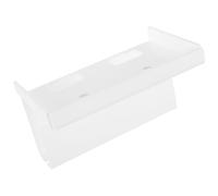 Electric Toothbrush Holder Wall Mounted Acrylic White | No-drill Mounting, Surface-friendly Installation, Minimalist Modern Design for Bathroom and Rental Apartments
