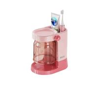 Electric Toothbrush Holder Wall Mounted, Detachable with Drainage & Magnetic Rinse Cup, Minimalist Bathroom Organizer with Optional desktop styles (Cherry blossom pink, Wall-mounted)