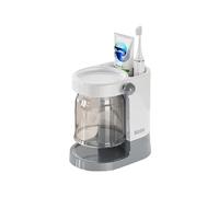 Electric Toothbrush Holder Wall Mounted, Detachable with Drainage & Magnetic Rinse Cup, Minimalist Bathroom Organizer with Optional desktop styles (Simple white, Wall-mounted)