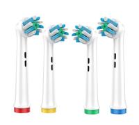 Electric Toothbrush Replacement 4 Pack Professional Brush Heads for Family Gum Care, Twisted & Angled Bristles for Deeper Plaque Removal
