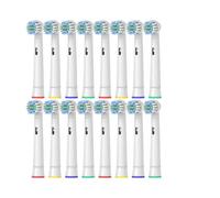 Electric Toothbrush Replacement Brush Heads ，Compatible for O B, Basic Cleaning B Toothbrush Nozzle BristlesD100 D25 D30 D32 4739 3709 3744(17A-16pcs)