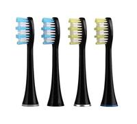 Electric Toothbrush Replacement Head. Compatible for Mornwell D01/D02/D903/D01B/T25/T26/D02B/T32/T38(D904 Black 4pcs)