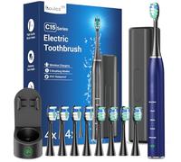 Electric Toothbrush Sonic Toothbrush for Adults - Whitening Ultrasonic Toothbrush Electric with Travel Case and Charging Station, Electric Toothbrush with 8 Brush Heads, 5 Cleaning Modes, 40000VPM