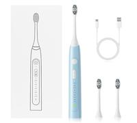 Electric Toothbrush,Sonic Toothbrush with 2 Brush Heads,40000 VPM 5 Modes,5 Hours Fast Charge for 55 Days,Can Effectively Clean Bacteria in The Oral Cavity,Rechargeable Power Adults and Kids(Blue)