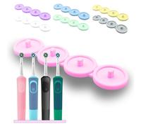 Electric Toothbrush Stand For Major Brand with Circle Drip Tray (Quadruple) (Baby Pink)