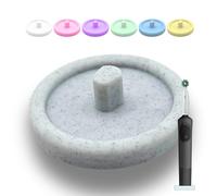Electric Toothbrush Stand For Major Brand with Circle Drip Tray (Single) (Marble)
