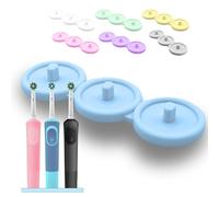 Electric Toothbrush Stand For Major Brand with Circle Drip Tray (Triple) (Baby Blue)