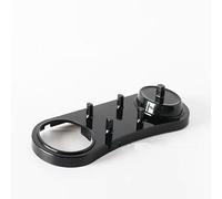 Electric toothbrush stand/holder for two Oral-B toothbrushes and 4 additional heads. Fits standard Oral-B charger. (Black)