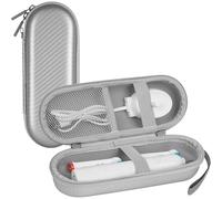 Electric Toothbrush Travel Case, Portable Toothbrush Organiser with Mesh Pocket, Hard EVA Case Electric Toothbrush Storage Rack for Oral-B/Oral-B Pro/Phlips Sonicare Electric Toothbrush Holder, Silver