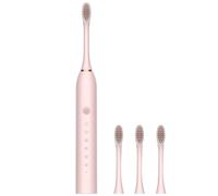 Electric Toothbrushes Adults Rechargeable Toothbrush with 4 Brush Heads and 6 Cleaning Modes Low Noise Waterproof Electric Toothbrush Smart Timer for Women Men Gift A