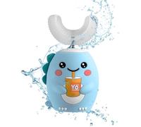 Electric Toothbrushes for Boys | Battery Operated Cartoon Dinosaur Design - Children's Automatic Drawing Brush | for Outdoor Travel Camping Hotel Airport Residence Bathroom Child