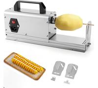 Electric Tornado Potato Slicer 3 in 1 Commercial Electric Potato Slicer, Curly Fries Cutting Machine for Potatoes, Carrots, Apples Rotate Speed: 200RPM 40W