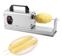 Electric Tornado Potato Slicer, Stainless Steel Automatic Twisted Potato Cutter Machine, Spiral Cutter for Potatoes/Zucchini w/3 Blade (Home & Commercial Use)