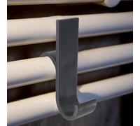 Electric Towel Rack, Plastic Hooks for Radiator Drying in Bathroom and Laundry, Modern Design 8-Pack Black White Transparent