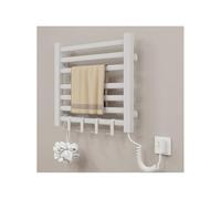 Electric Towel Warmer Rack, Heated Towel Racks for Bathroom, Wall Mounted Towel Warmer Plug-In, 7-Bars Hot Towel Dryer with Hooks, Fast Heating,for Home Spa Hotels,White