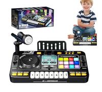 Electric Toy Musical Mixer, Piano Toy with Microphone - Portable Table Piano USB -charge with Lights, Digital Audio Children Musical DJ Learning Keyboard Mixer For The CO