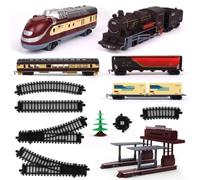Electric Toy Train Model with Carriages, Great Addition to Building Scenery Projects (Modern locomotive)