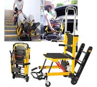 Electric Tracked Stair Lift, Manual Wheelchair Climber + Lift Trolley, for Disabled Elderly People, Can Go Up and Down Stairs