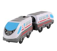 Electric train for wooden rails, wooden railway, electric locomotive for children, magnetic train, mini locomotive train, battery operated magnet train, compatible with BRIO wooden rail, children's