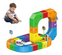 Electric Train Set,3D Embedded Train Track Set Gravity-Defying (51Pcs)