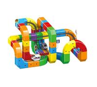 Electric Train Set, 81-Piece 3D Infinity Track, Moving Train with Mix-and-Match Cubes, Fun Family Train Track