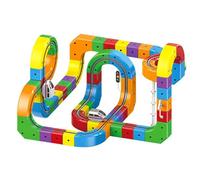 Electric Train Set, 81-Piece 3D Infinity Train Track Fusion Set with Mix-and-Match Cubes, Fun Moving Train for Adults & Family Use