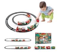 Electric Train Set,Christmas Train Toys for Kids,Railway Tracks Sets for Kids,Decorative Miniature Trains,Mini Simulated Christmas Trains Set with 4 Carriages & Tracks Classic Gifts for Boys & Girls