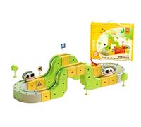 Electric Train Set - DIY Magic Rail Cube with Anti Gravity Motorized Train, Flexible Race Track Toy, 3D Magnetic Car Track Set for Kids, 87 Pieces