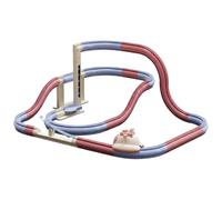 Electric Train Set, Electric Flexible Race Tracks with Magnetic Trains, Space Trains Track Set, Train Track Gravity-Defying 3D Embedded Layouts & Motorized Car Building Blocks for 3-8 Years Kids