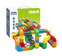 Electric Train Set Flexible Race Track, 88 Pcs Track Toy, Gravity-Defying 3d Embedded Layouts & Motorized Car For Kids - 360° Loop & Stunt Tracks, STEM Learning Construction Toy For Ages 3-8