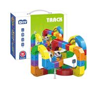 Electric Train Set Flexible Race Track, 88 Pcs Track Toy, Gravity-Defying 3d Embedded Layouts & Motorized Car For Kids - 360° Loop & Stunt Tracks, STEM Learning Construction Toy For Ages 3-8