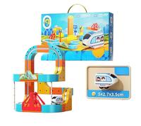 Electric Train Set, Flexible Race Track Toy for Boys, 3D Embedded Layout, Educational Gift for Children Ages 4 to 8, 138 Pieces