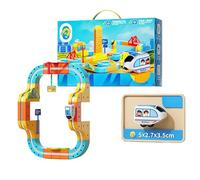 Electric Train Set, Flexible Race Track Toy for Boys, 3D Embedded Layout, Educational Gift for Children Ages 4 to 8, 138 Pieces