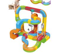 Electric Train Set Flexible Race Track, Train Track Toys for Boys, 3D Embedded Layout, Anti-Gravity, with Electric Car, Suitable for Children Aged 4 to 8 Years Old Educational Gift (101Pcs)