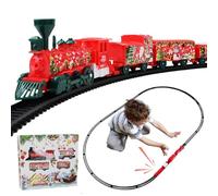 Electric Train Set for Toy Circuit with Fun Assembly - Toy Train - for Indoor Floor Parties in Winter and Birthdays Around the Tree